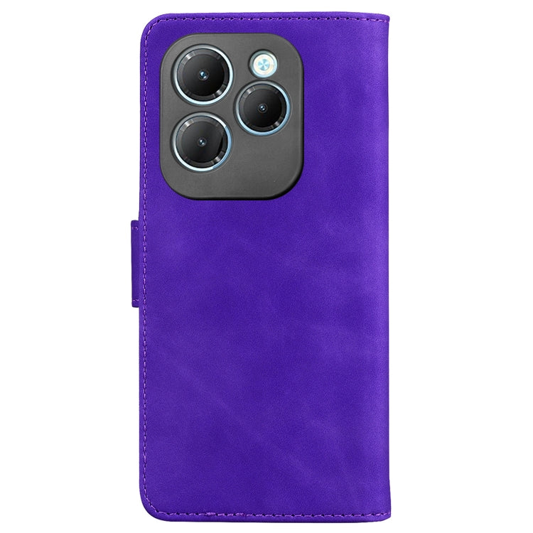 For Infinix Hot 40 / 40 Pro Skin Feel Pure Color Flip Leather Phone Case(Purple) - Infinix Cases by PMC Jewellery | Online Shopping South Africa | PMC Jewellery | Buy Now Pay Later Mobicred