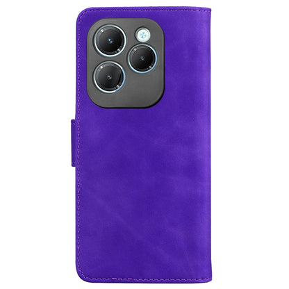 For Infinix Hot 40 / 40 Pro Skin Feel Pure Color Flip Leather Phone Case(Purple) - Infinix Cases by PMC Jewellery | Online Shopping South Africa | PMC Jewellery | Buy Now Pay Later Mobicred