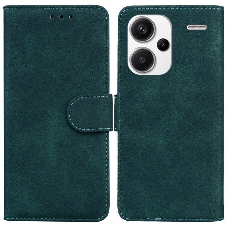 For Xiaomi Redmi Note 13 Pro+ 5G Skin Feel Pure Color Flip Leather Phone Case(Green) - Note 13 Pro+ Cases by PMC Jewellery | Online Shopping South Africa | PMC Jewellery | Buy Now Pay Later Mobicred