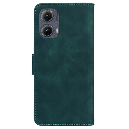 For Motorola Edge 2024 Skin Feel Pure Color Flip Leather Phone Case(Green) - Motorola Cases by PMC Jewellery | Online Shopping South Africa | PMC Jewellery | Buy Now Pay Later Mobicred