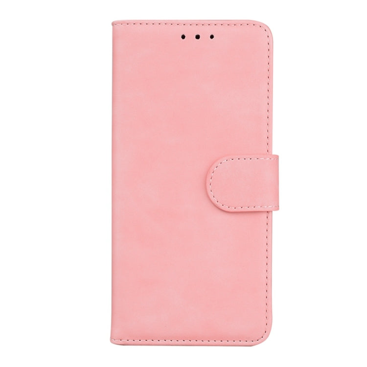 For Motorola Edge 2024 Skin Feel Pure Color Flip Leather Phone Case(Pink) - Motorola Cases by PMC Jewellery | Online Shopping South Africa | PMC Jewellery | Buy Now Pay Later Mobicred