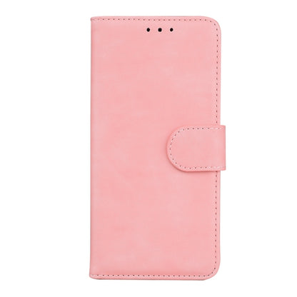 For Motorola Edge 2024 Skin Feel Pure Color Flip Leather Phone Case(Pink) - Motorola Cases by PMC Jewellery | Online Shopping South Africa | PMC Jewellery | Buy Now Pay Later Mobicred