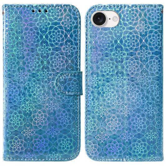 For iPhone SE 2024 Colorful Magnetic Buckle Leather Phone Case(Blue) - More iPhone Cases by PMC Jewellery | Online Shopping South Africa | PMC Jewellery | Buy Now Pay Later Mobicred