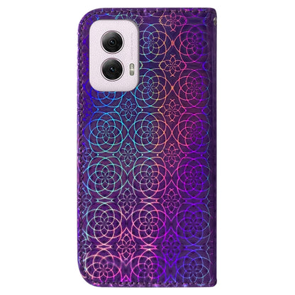 For Motorola Moto G Power 5G 2024 Colorful Magnetic Buckle Leather Phone Case(Purple) - Motorola Cases by PMC Jewellery | Online Shopping South Africa | PMC Jewellery | Buy Now Pay Later Mobicred