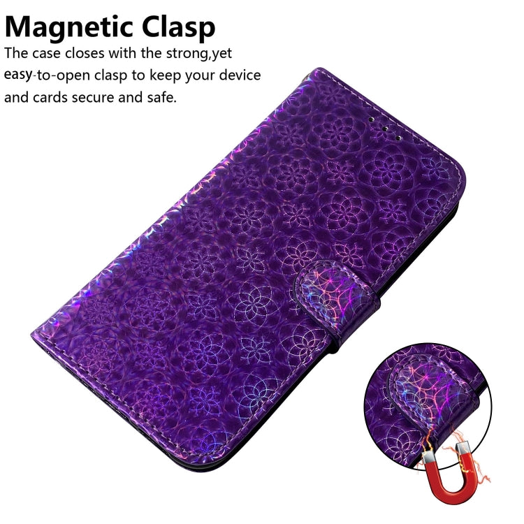 For Motorola Moto G Power 5G 2024 Colorful Magnetic Buckle Leather Phone Case(Purple) - Motorola Cases by PMC Jewellery | Online Shopping South Africa | PMC Jewellery | Buy Now Pay Later Mobicred