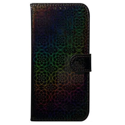 For Motorola Edge 2024 Colorful Magnetic Buckle Leather Phone Case(Black) - Motorola Cases by PMC Jewellery | Online Shopping South Africa | PMC Jewellery | Buy Now Pay Later Mobicred