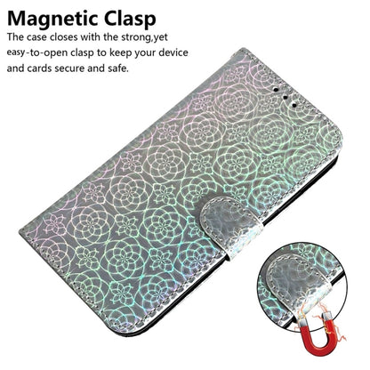 For Motorola Edge 2024 Colorful Magnetic Buckle Leather Phone Case(Silver) - Motorola Cases by PMC Jewellery | Online Shopping South Africa | PMC Jewellery | Buy Now Pay Later Mobicred