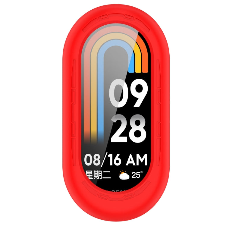 For Xiaomi Mi Band 8 Pure Color Silicone Watch Protective Case(Red) - Watch Cases by PMC Jewellery | Online Shopping South Africa | PMC Jewellery