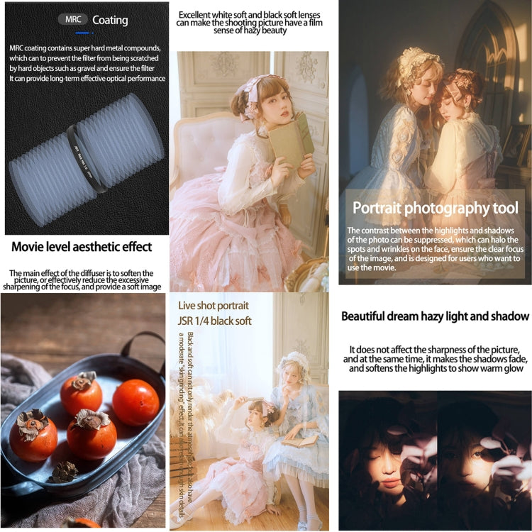 JSR Black Mist Filter Camera Lens Filter, Size:37mm(1/4 Filter) - Other Filter by JSR | Online Shopping South Africa | PMC TechLife | Buy Now Pay Later Mobicred