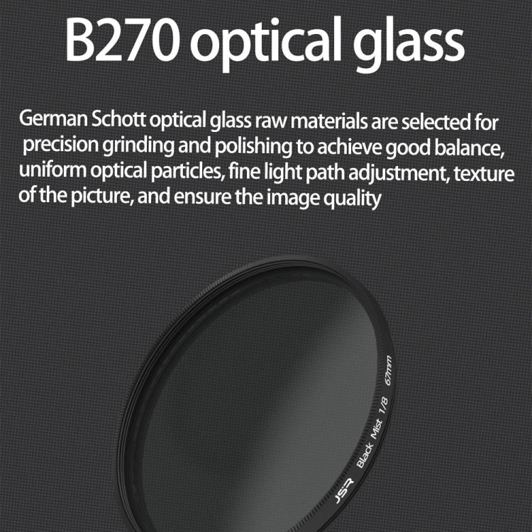 JSR Black Mist Filter Camera Lens Filter, Size:72mm(1/4 Filter) - free shipping - PMC TechLife - Order now!