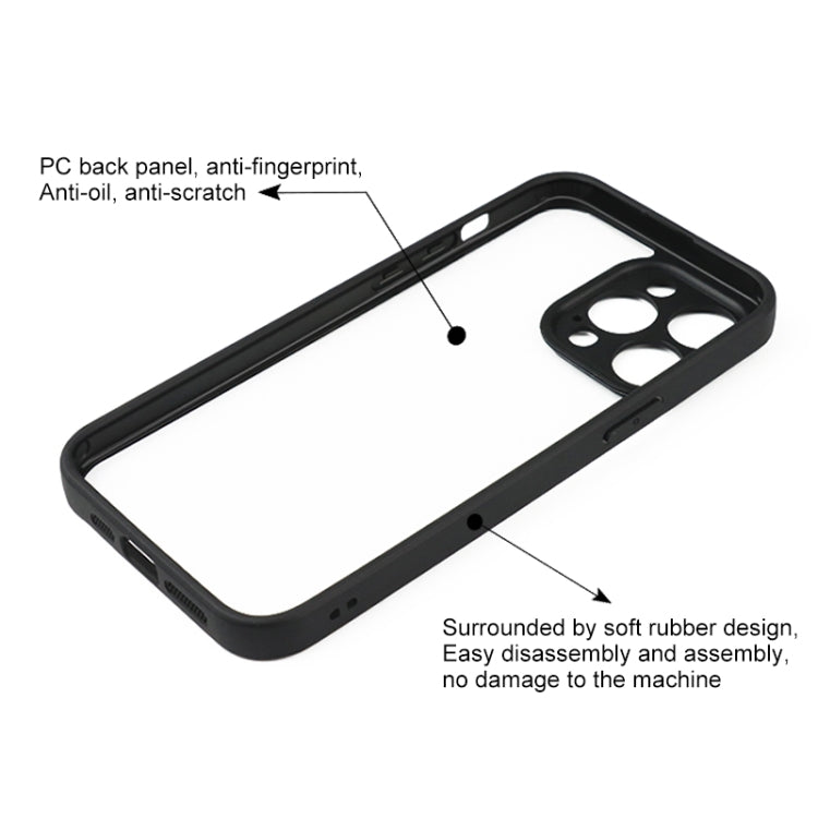 For iPhone 12 Pro Frosted TPU + Transparent PC Phone Case(Black) - iPhone 12 / 12 Pro Cases by PMC Jewellery | Online Shopping South Africa | PMC Jewellery