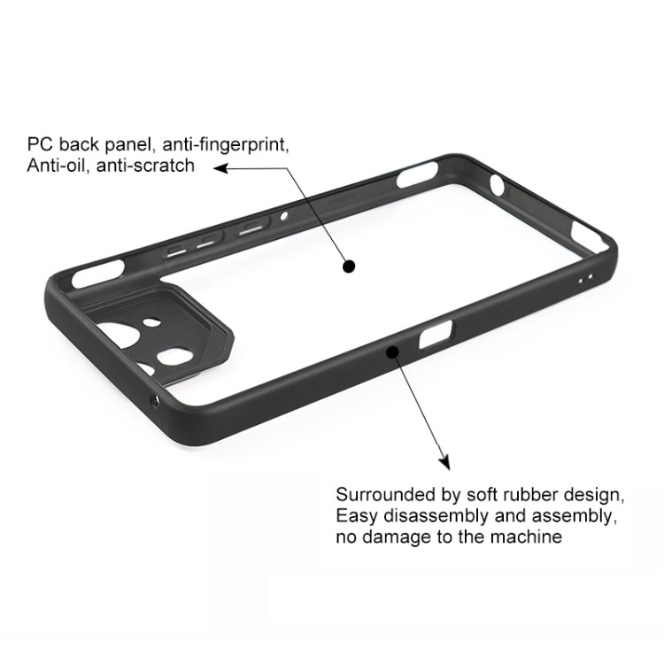 For Asus ROG Phone 8 / 8 Pro Frosted TPU + Transparent PC Phone Case(Black) - free shipping - PMC TechLife - Order now!