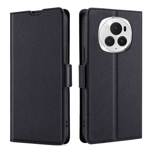 For Honor Magic6 Pro Ultra-thin Voltage Side Buckle Horizontal Flip Leather Phone Case(Black) - Honor Cases by PMC Jewellery | Online Shopping South Africa | PMC Jewellery | Buy Now Pay Later Mobicred