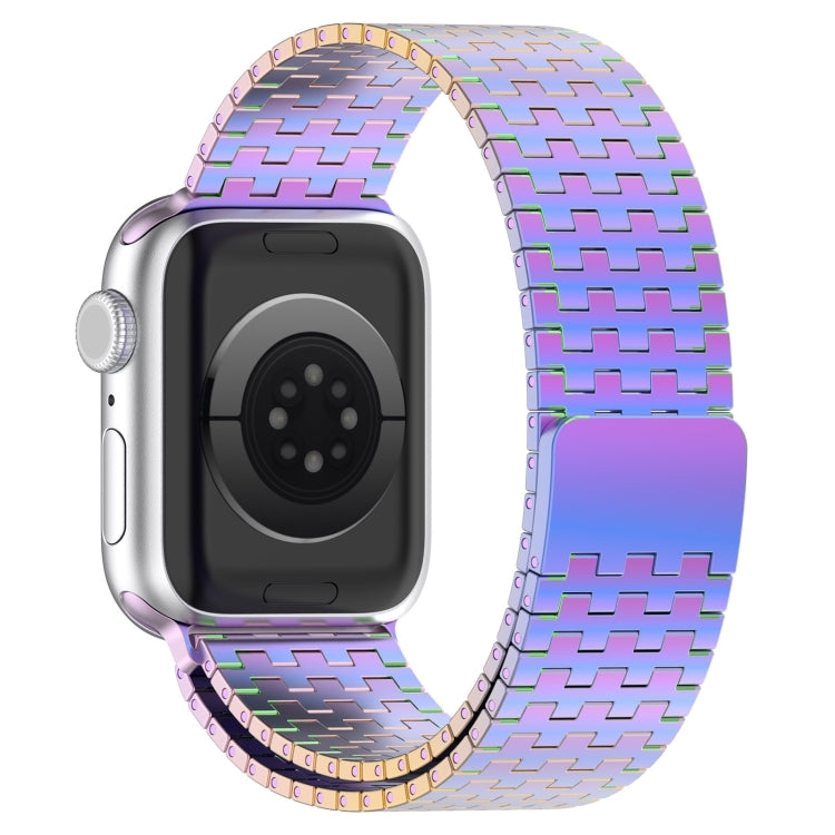 For Apple Watch Ultra 2 49mm Magnetic Buckle Stainless Steel Metal Watch Band(Colorful) - Watch Bands by PMC Jewellery | Online Shopping South Africa | PMC Jewellery | Buy Now Pay Later Mobicred