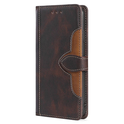 For Honor Magic6 Pro 5G Skin Feel Magnetic Buckle Leather Phone Case(Brown) - Honor Cases by PMC Jewellery | Online Shopping South Africa | PMC Jewellery | Buy Now Pay Later Mobicred