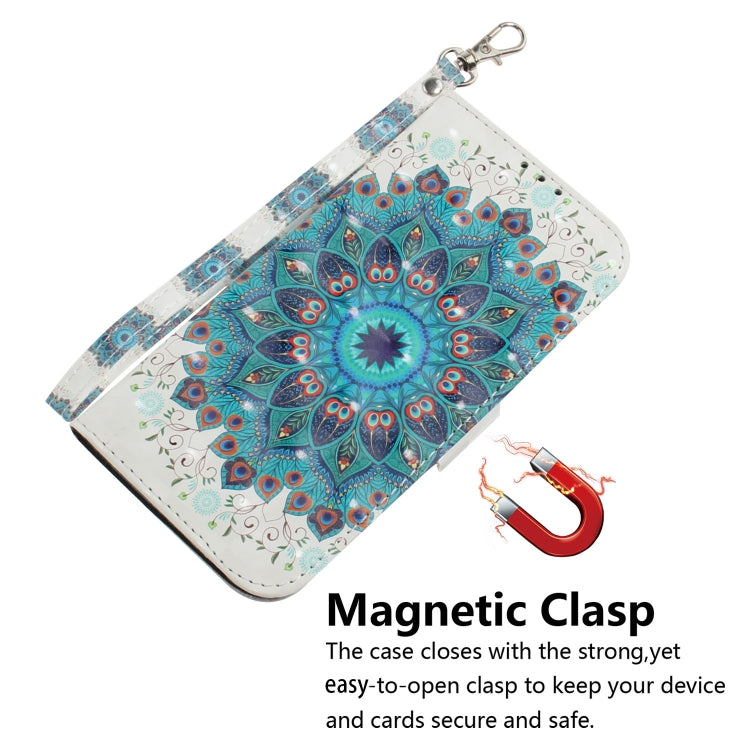 For Motorola Moto G Play 4G 2024 3D Colored Flip Leather Phone Case(Peacock Wreath) - Motorola Cases by PMC Jewellery | Online Shopping South Africa | PMC Jewellery | Buy Now Pay Later Mobicred