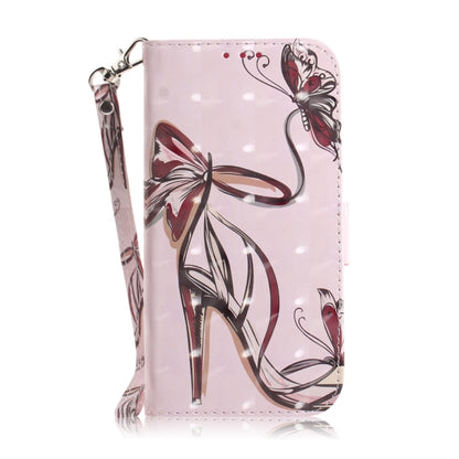 For Motorola Edge 2024 3D Colored Flip Leather Phone Case(Butterfly High-heeled) - Motorola Cases by PMC Jewellery | Online Shopping South Africa | PMC Jewellery | Buy Now Pay Later Mobicred