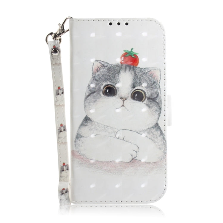 For Motorola Edge 2024 3D Colored Flip Leather Phone Case(Cute Cat) - Motorola Cases by PMC Jewellery | Online Shopping South Africa | PMC Jewellery | Buy Now Pay Later Mobicred