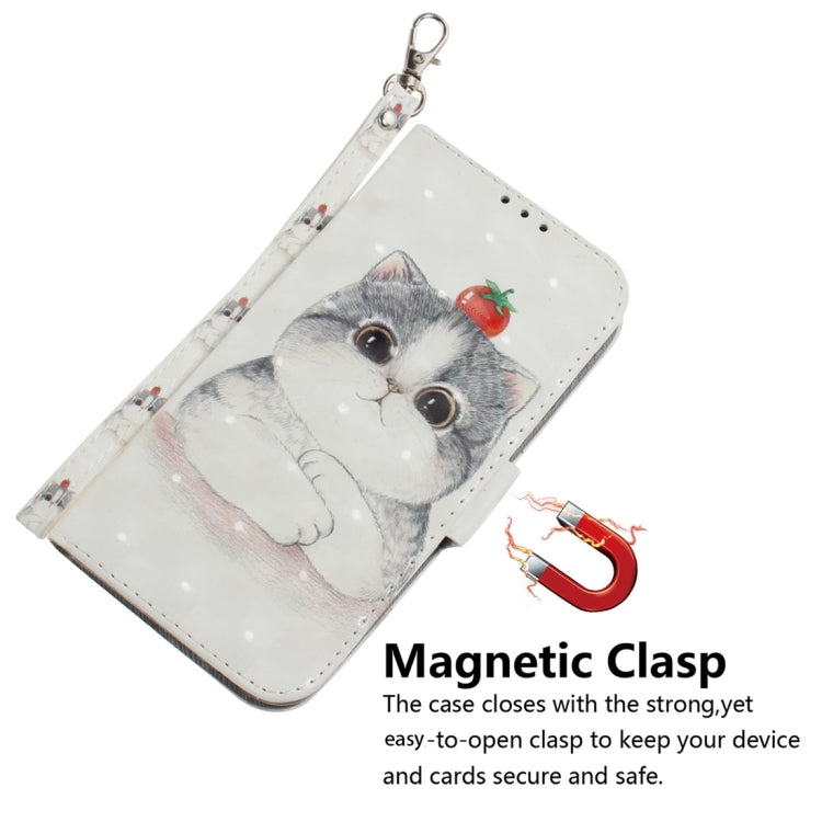For Motorola Edge 2024 3D Colored Flip Leather Phone Case(Cute Cat) - Motorola Cases by PMC Jewellery | Online Shopping South Africa | PMC Jewellery | Buy Now Pay Later Mobicred