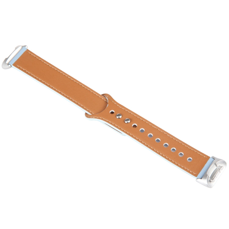 For Fitbit Charge 5 PU Leather Replacement Watch Band(Blue) - Watch Bands by PMC Jewellery | Online Shopping South Africa | PMC Jewellery | Buy Now Pay Later Mobicred