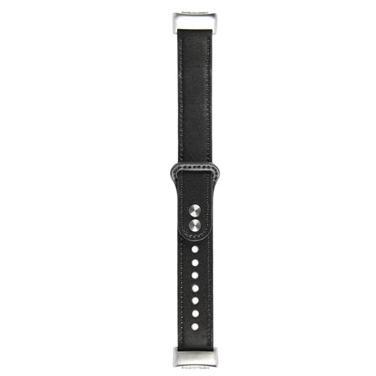 For Fitbit Charge 5 PU Leather Replacement Watch Band(Black) - Watch Bands by PMC Jewellery | Online Shopping South Africa | PMC Jewellery | Buy Now Pay Later Mobicred