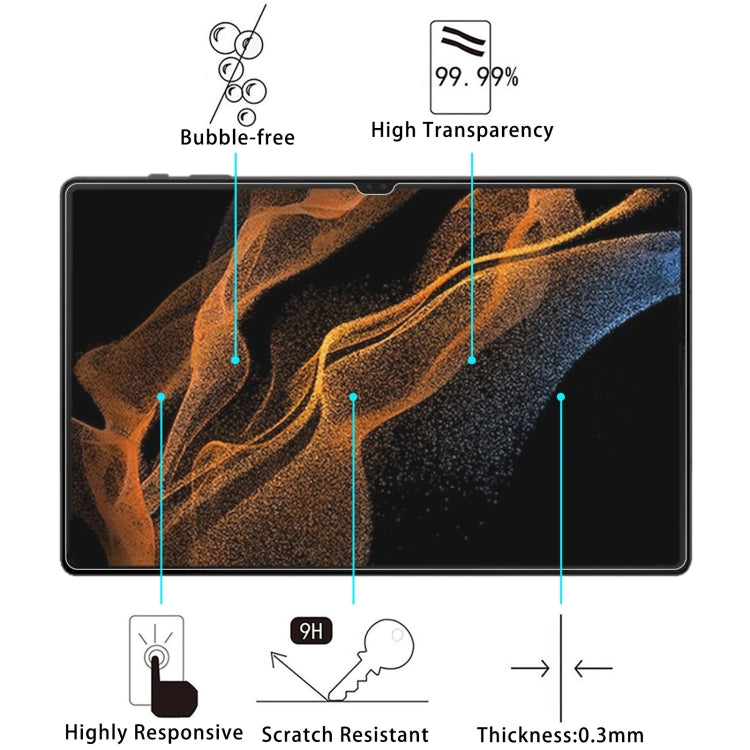 For Samsung Galaxy Tab S9 Ultra 9H 0.3mm Explosion-proof Tempered Glass Film - Tab S9 Ultra Tempered Glass by PMC Jewellery | Online Shopping South Africa | PMC Jewellery | Buy Now Pay Later Mobicred