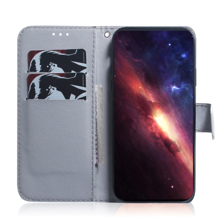 For iPhone SE 2024 Coloured Drawing Flip Leather Phone Case(White Wolf) - More iPhone Cases by PMC Jewellery | Online Shopping South Africa | PMC Jewellery | Buy Now Pay Later Mobicred