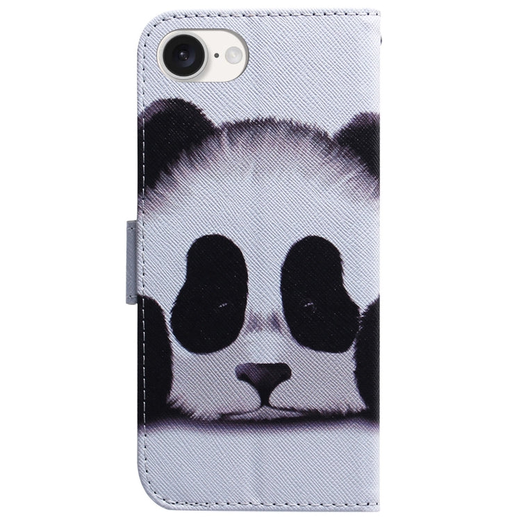 For iPhone SE 2024 Coloured Drawing Flip Leather Phone Case(Panda) - More iPhone Cases by PMC Jewellery | Online Shopping South Africa | PMC Jewellery | Buy Now Pay Later Mobicred