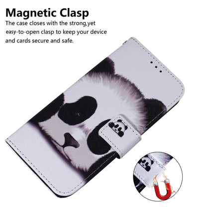 For iPhone SE 2024 Coloured Drawing Flip Leather Phone Case(Panda) - More iPhone Cases by PMC Jewellery | Online Shopping South Africa | PMC Jewellery | Buy Now Pay Later Mobicred