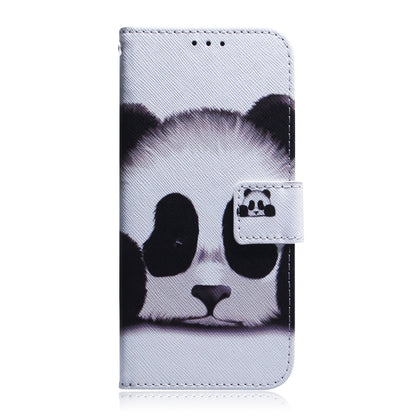 For iPhone 16 Coloured Drawing Flip Leather Phone Case(Panda) - iPhone 16 Cases by PMC Jewellery | Online Shopping South Africa | PMC Jewellery | Buy Now Pay Later Mobicred