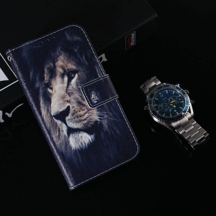 For iPhone 16 Pro Coloured Drawing Flip Leather Phone Case(Lion) - iPhone 16 Pro Cases by PMC TechLife | Online Shopping South Africa | PMC TechLife | Buy Now Pay Later Mobicred