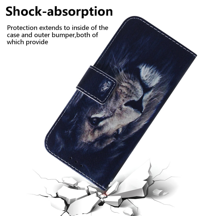 For iPhone 16 Pro Coloured Drawing Flip Leather Phone Case(Lion) - iPhone 16 Pro Cases by PMC TechLife | Online Shopping South Africa | PMC TechLife | Buy Now Pay Later Mobicred