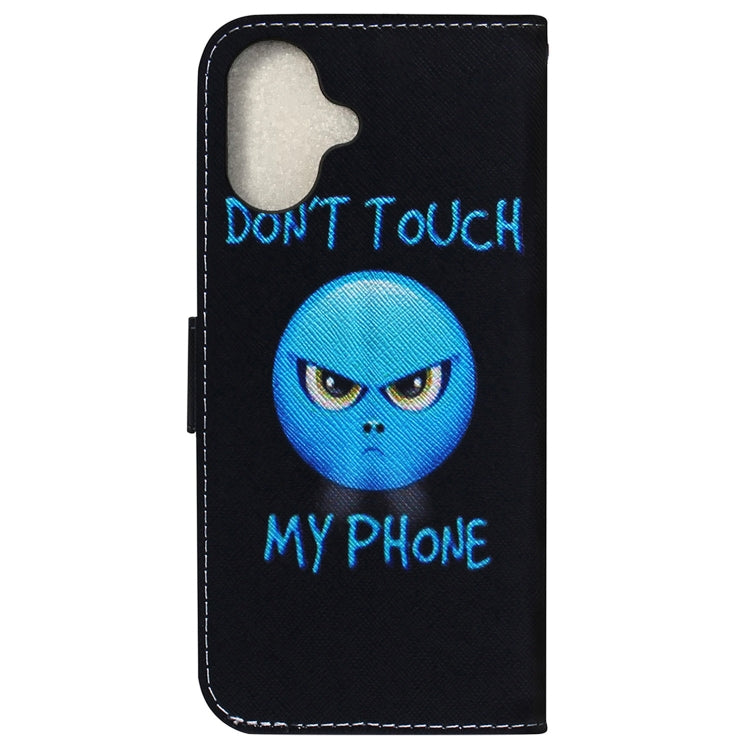 For iPhone 16 Plus Coloured Drawing Flip Leather Phone Case(Anger) - iPhone 16 Plus Cases by PMC TechLife | Online Shopping South Africa | PMC TechLife | Buy Now Pay Later Mobicred
