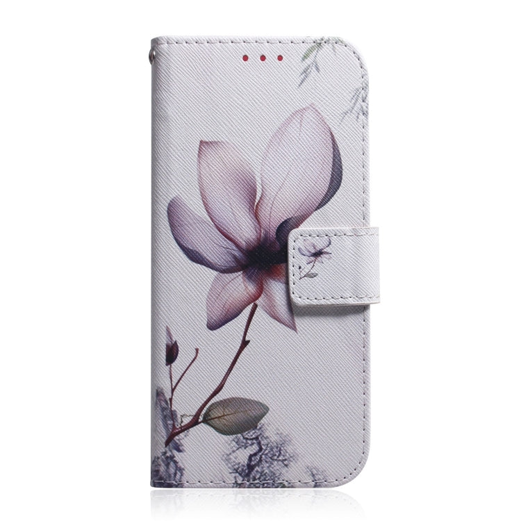 For iPhone 16 Pro Max Coloured Drawing Flip Leather Phone Case(Magnolia) - iPhone 16 Pro Max Cases by PMC Jewellery | Online Shopping South Africa | PMC Jewellery | Buy Now Pay Later Mobicred