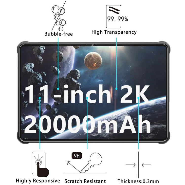 For Oukitel RT8 Tab 2pcs 9H 0.3mm Explosion-proof Tempered Glass Film - Others by PMC Jewellery | Online Shopping South Africa | PMC Jewellery | Buy Now Pay Later Mobicred