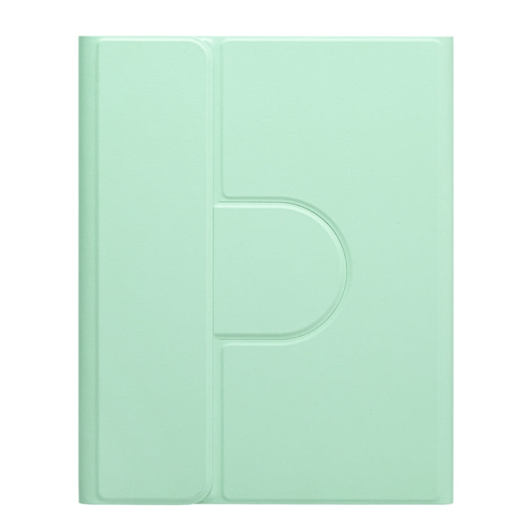 For iPad 10.2 2021 / Air 2019 Square Button 360 Degree Rotatable Bluetooth Keyboard Leather Case with Touchpad(Mint Green) - Universal by PMC Jewellery | Online Shopping South Africa | PMC Jewellery