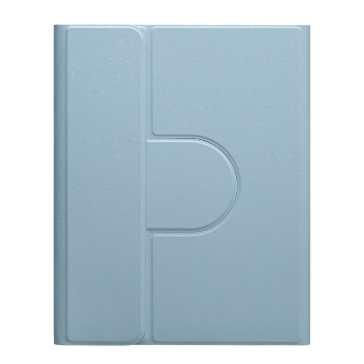 For iPad 10.2 2021 / Air 2019 Square Button 360 Degree Rotatable Bluetooth Keyboard Leather Case with Touchpad(Mist Blue) - Universal by PMC Jewellery | Online Shopping South Africa | PMC Jewellery