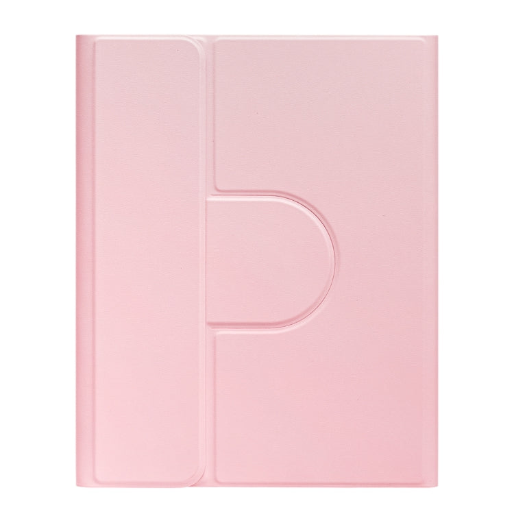 For iPad 10.2 2021 / Air 2019 Square Button 360 Degree Rotatable Bluetooth Keyboard Leather Case with Touchpad(Pink) - Universal by PMC Jewellery | Online Shopping South Africa | PMC Jewellery