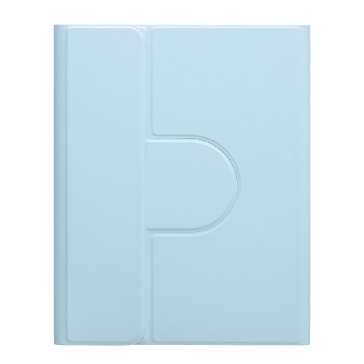 For iPad Air 2022 / iPad Pro 11 2021 Square Button 360 Degree Rotatable Bluetooth Keyboard Leather Case with Touchpad(Sky Blue) - free shipping - PMC TechLife - Order now!
