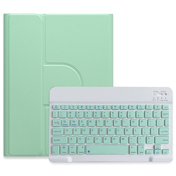 For iPad Air 2022 / iPad Pro 11 2021 Square Button 360 Degree Rotatable Bluetooth Keyboard Leather Case(Mint Green) - Universal by PMC Jewellery | Online Shopping South Africa | PMC Jewellery