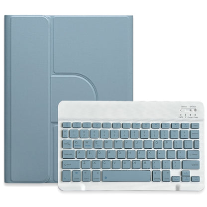 For iPad 10.2 2021 / Air 2019 Square Button 360 Degree Rotatable Bluetooth Keyboard Leather Case(Mist Blue) - Universal by PMC Jewellery | Online Shopping South Africa | PMC Jewellery