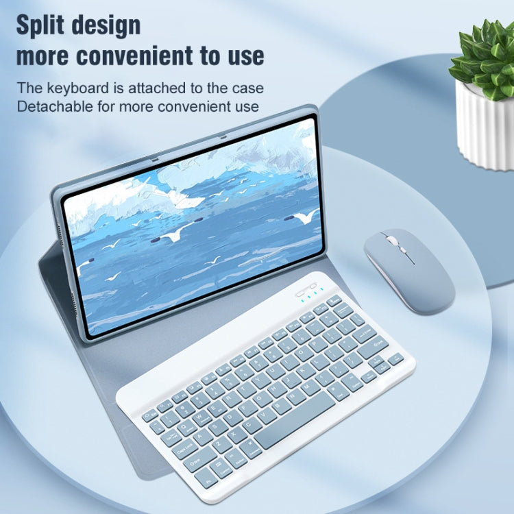 For iPad 10th Gen 10.9 2022 Square Button 360 Degree Rotatable Bluetooth Keyboard Leather Case(Light Purple) - free shipping - PMC TechLife - Order now!