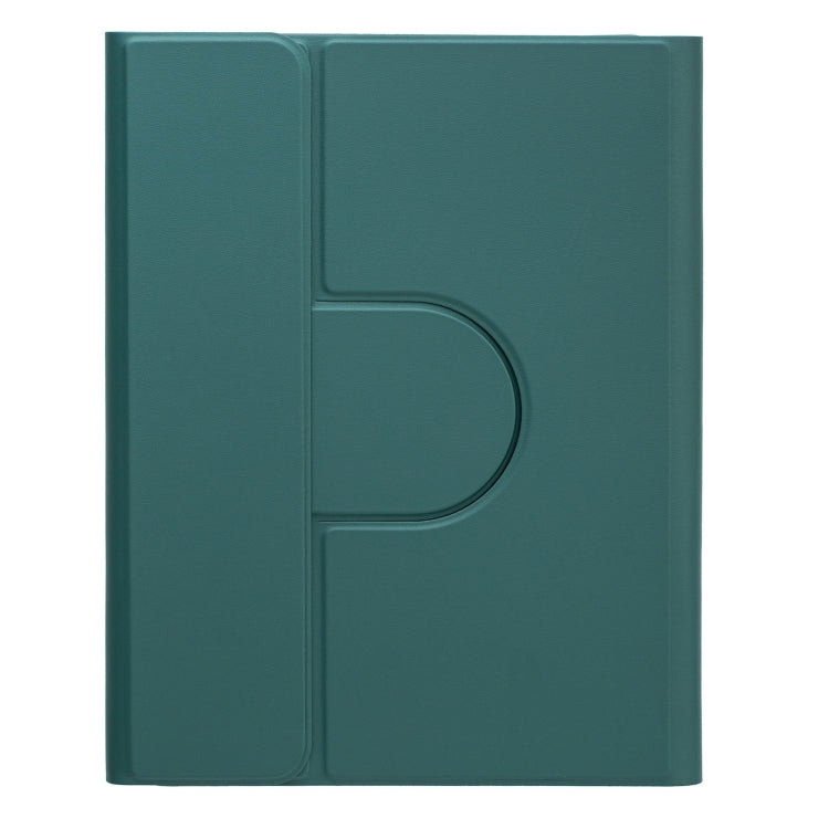 For iPad 10.2 2021 / Air 2019 Three-color Backlight Black 360 Degree Rotatable Bluetooth Keyboard Leather Case(Dark Green) - Universal by PMC TechLife | Online Shopping South Africa | PMC TechLife