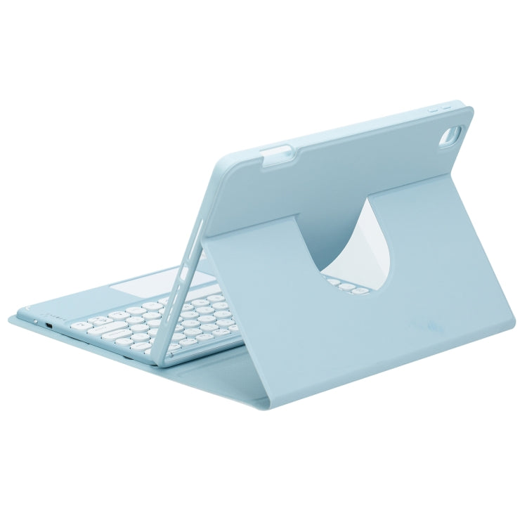 For iPad 10.2 2021 / Air 2019 Round Button 360 Degree Rotatable Bluetooth Keyboard Leather Case with Touchpad(Mint Green) - Universal by PMC TechLife | Online Shopping South Africa | PMC TechLife