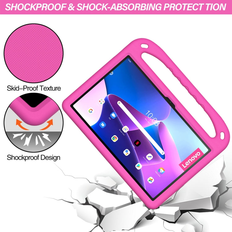 For Lenovo Pad Pro 2021 TB-J716F Handle Portable EVA Shockproof Tablet Case(Rose Red) - Lenovo by PMC Jewellery | Online Shopping South Africa | PMC Jewellery | Buy Now Pay Later Mobicred