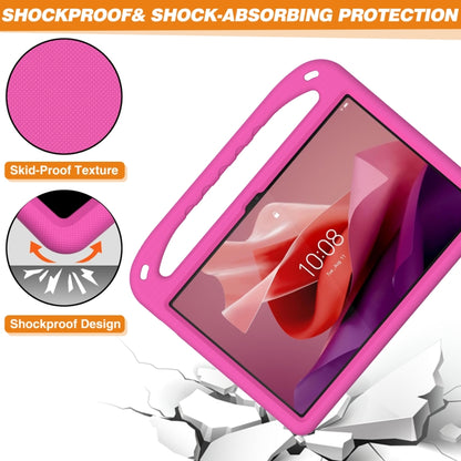 For Lenovo Tab P12 12.7 Handle Portable EVA Shockproof Tablet Case(Rose Red) - Lenovo by PMC Jewellery | Online Shopping South Africa | PMC Jewellery | Buy Now Pay Later Mobicred