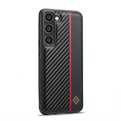 For Samsung Galaxy S24 5G LC.IMEEKE 3 in 1 Carbon Fiber Texture Shockproof Phone Case(Black) - Galaxy S24 5G Cases by LC.IMEEKE | Online Shopping South Africa | PMC Jewellery | Buy Now Pay Later Mobicred