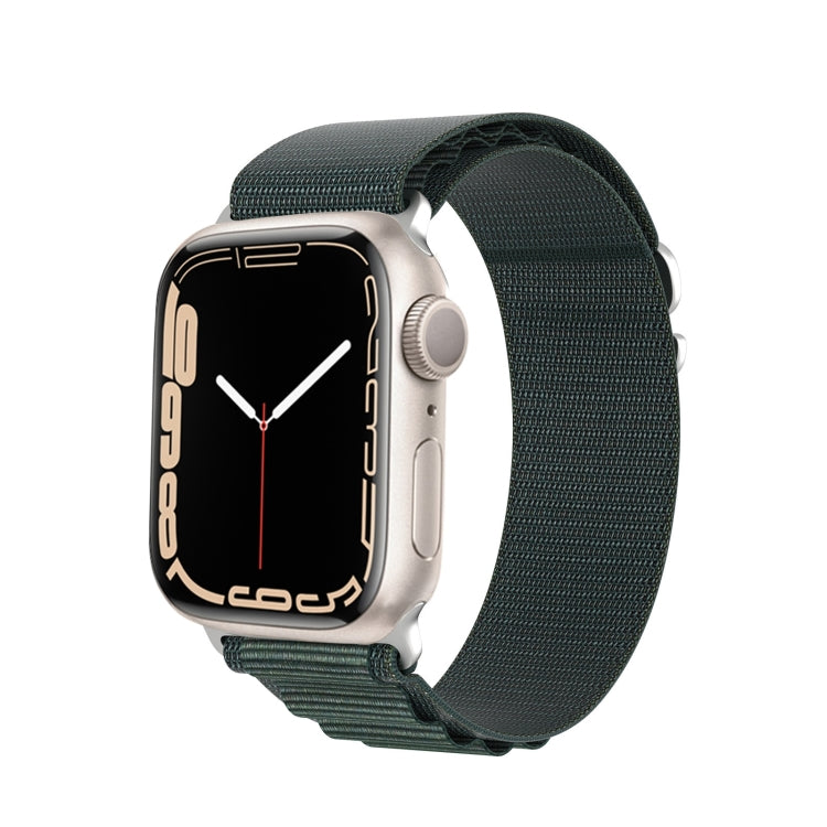 For Apple Watch Series 8 41mm DUX DUCIS GS Series Nylon Loop Watch Band(Green) - Watch Bands by DUX DUCIS | Online Shopping South Africa | PMC Jewellery | Buy Now Pay Later Mobicred