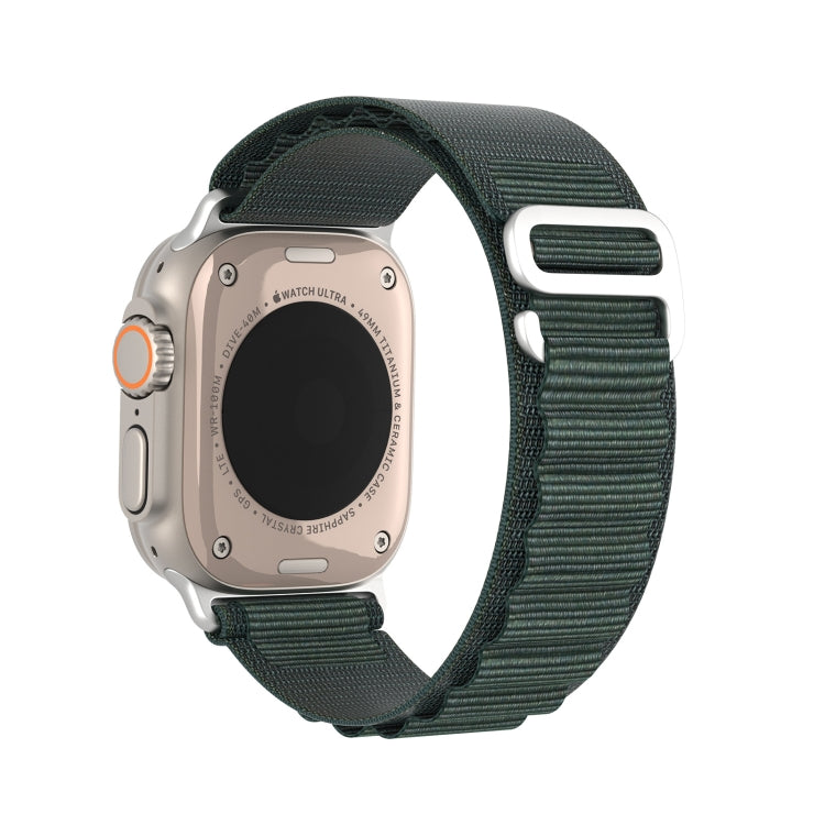 For Apple Watch Series 8 45mm  DUX DUCIS GS Series Nylon Loop Watch Band(Green) - Watch Bands by DUX DUCIS | Online Shopping South Africa | PMC Jewellery | Buy Now Pay Later Mobicred