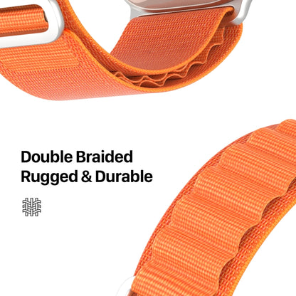 For Apple Watch SE 2022 44mm DUX DUCIS GS Series Nylon Loop Watch Band(Orange) - Watch Bands by DUX DUCIS | Online Shopping South Africa | PMC Jewellery | Buy Now Pay Later Mobicred